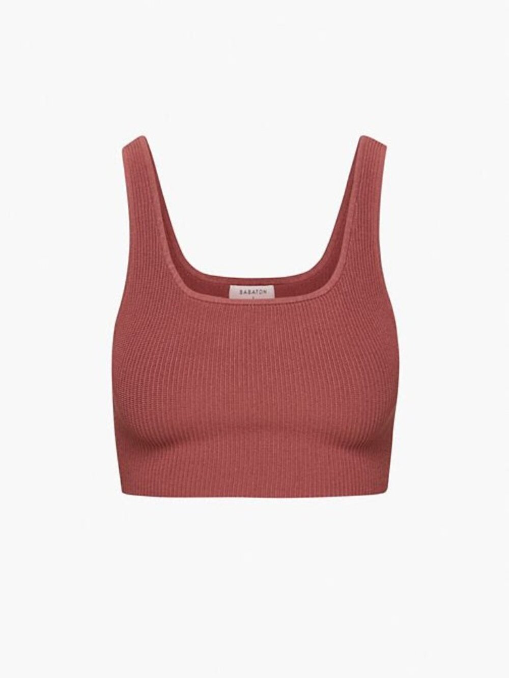 Aritzia Sculpt Knit Squareneck Tank - Sundried Red, Size XS